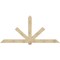 Ekena Millwork Kennewick Rough Sawn Timber Gable Bracket, Douglas Fir, 108"W x 49"H x 6"D x 6"F, 11/12 Pitch GBW108X49X0606KEN00RDF - alternate 1